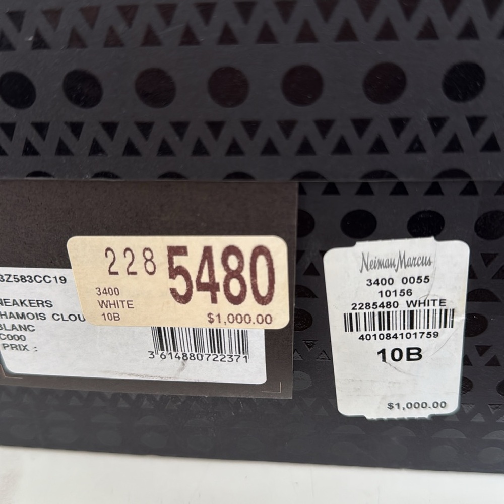 NIB Alaia White Lace-Up Sneakers with metal stud  Design - Picture 7 of 7